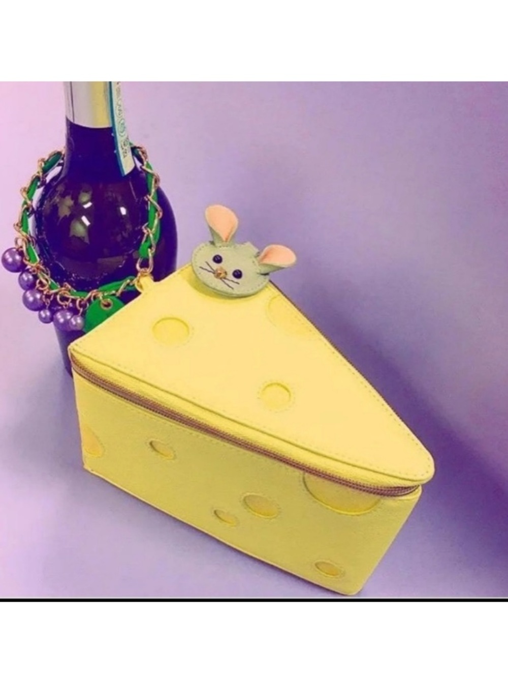 Super rare betsey Johnson cheese clutch wristlet purse “in queso emergency” - Picture 2 of 15